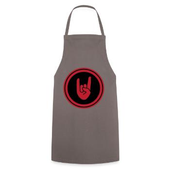 Party Hand Symbol - Cooking Apron - grey - Front - AI Model Male 185 dark (185cm)