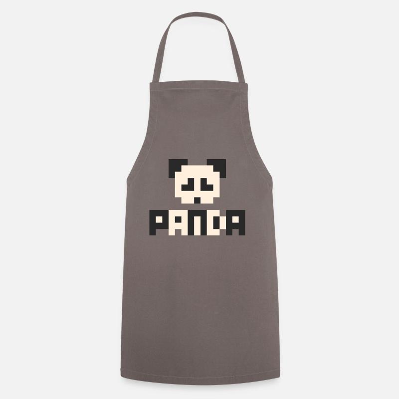 8bit panda - Kochschürze - Grau