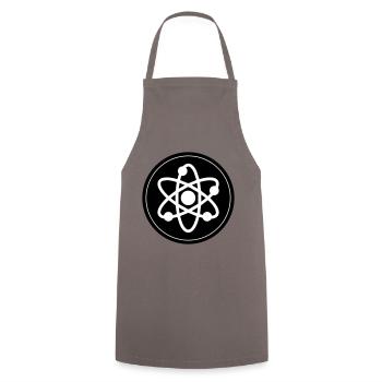 Atom Symbol Kreis - Kochschürze - Grau - Vorne - AI Model Male 185 dark (185cm)