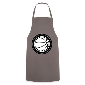 Cercle de basketball - Tablier de cuisine - gris - Devant - AI Model Male 185 dark (185cm)