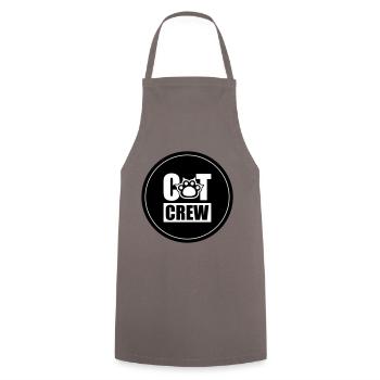 Cercle d’équipage de chat - Tablier de cuisine - gris - Devant - AI Model Male 185 dark (185cm)
