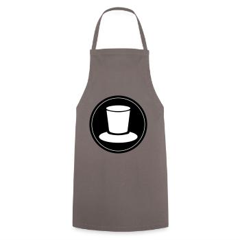 Cylinder Groom Circle - Cooking Apron - grey - Front - AI Model Male 185 dark (185cm)