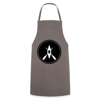 Cercle d’icônes de canoë - Tablier de cuisine - gris - Devant - AI Model Male 185 dark (185cm)