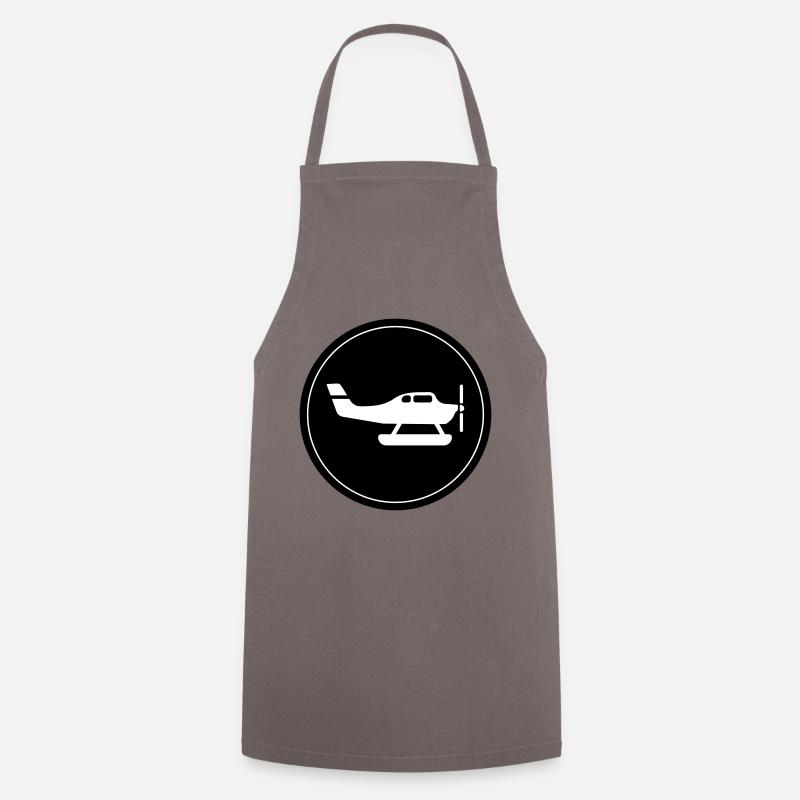 Cercle de symboles d’avion - Tablier de cuisine - gris