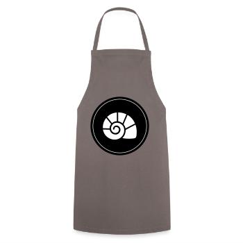 Cercle de symboles de coquille - Tablier de cuisine - gris - Devant - AI Model Male 185 dark (185cm)