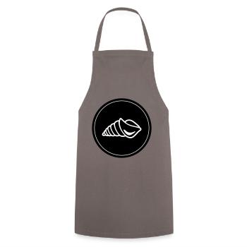 Mussel snail circle - Cooking Apron - grey - Front - AI Model Male 185 dark (185cm)