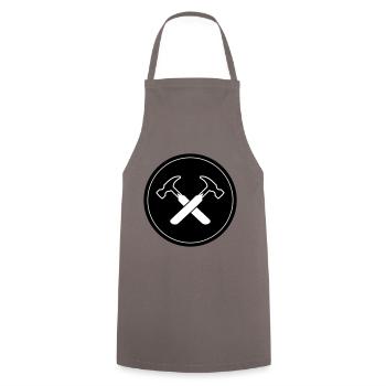 Symbole du marteau - Tablier de cuisine - gris - Devant - AI Model Male 185 dark (185cm)