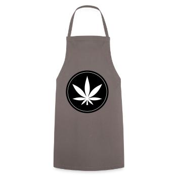Hemp Leaf Icon - Cooking Apron - grey - Front - AI Model Male 185 dark (185cm)