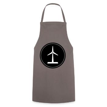 Wind turbine silhouette - Cooking Apron - grey - Front - AI Model Male 185 dark (185cm)