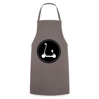 E-roller Icon - Kochschürze - Grau - Vorne - AI Model Male 185 dark (185cm)
