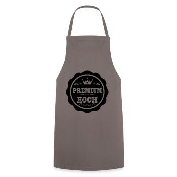 Premium Koch - Kochschürze - Grau - Vorne - AI Model Male 185 dark (185cm)