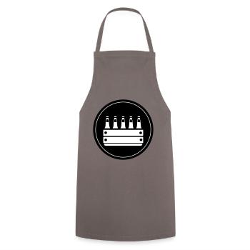 Beer crate crate beer - Cooking Apron - grey - Front - AI Model Male 185 dark (185cm)