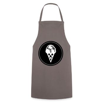 Icône Ice Icon - Tablier de cuisine - gris - Devant - AI Model Male 185 dark (185cm)