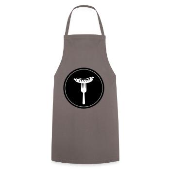 Icône de la viande Bratwurst - Tablier de cuisine - gris - Devant - AI Model Male 185 dark (185cm)
