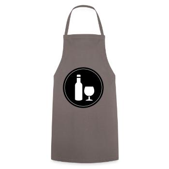 Wein Rotwein - Kochschürze - Grau - Vorne - AI Model Male 185 dark (185cm)