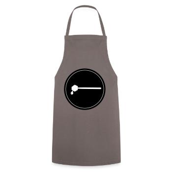 Stick chisel symbol beekeeper - Cooking Apron - grey - Front - AI Model Male 185 dark (185cm)