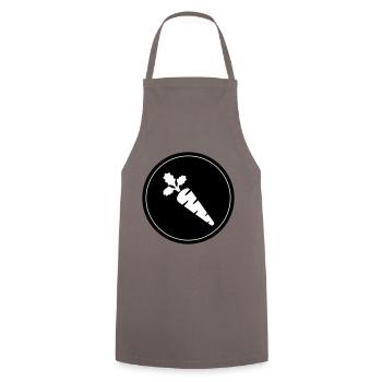 Symbole de la carotte - Tablier de cuisine - gris - Devant - AI Model Male 185 dark (185cm)