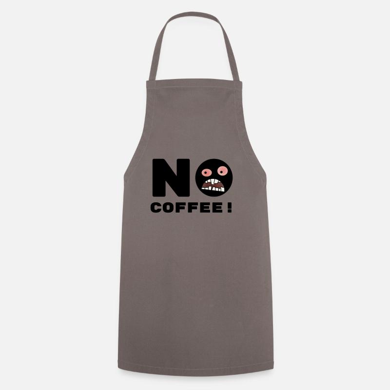 No Coffee - Cooking Apron - grey