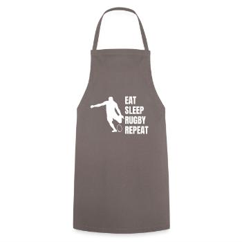 Rugby Coach Rugby Player Gift Rugby Team - Cooking Apron - grey - Front - AI Model Male 185 dark (185cm)