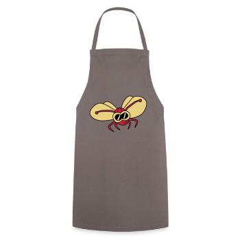butterfly_pilot_3c - Tablier de cuisine - gris - Devant - AI Model Male 185 dark (185cm)