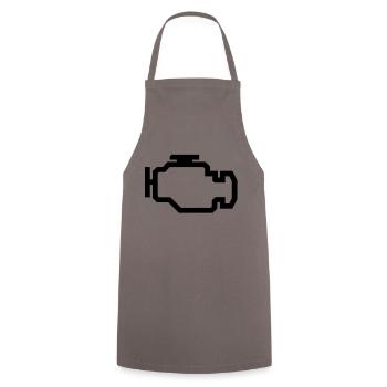 Check Engine Light - Cooking Apron - grey - Front - AI Model Male 185 dark (185cm)