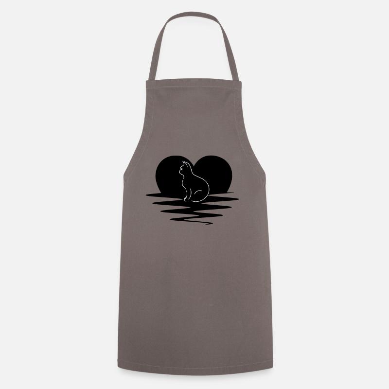 cat - Cooking Apron - grey