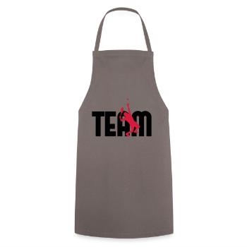 Team Tennis - Kochschürze - Grau - Vorne - AI Model Male 185 dark (185cm)