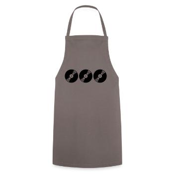 party vinyl coloré série discjockey club musique cher - Tablier de cuisine - gris - Devant - AI Model Male 185 dark (185cm)