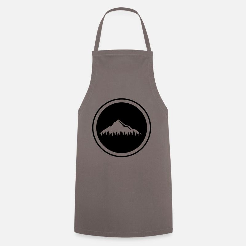 Icône montagnes montagnes - Tablier de cuisine - gris