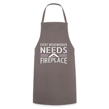 menuiserie funshirt humour cadeau menuisier - Tablier de cuisine - gris - Devant - AI Model Male 185 dark (185cm)