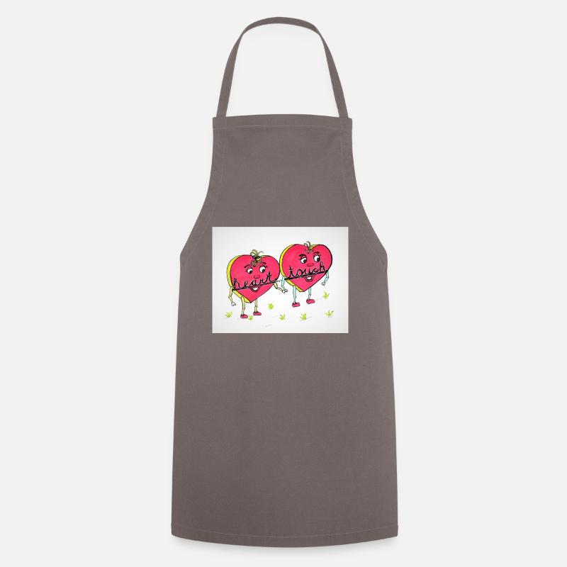 Herzen - heart touch - Kochschürze - Grau