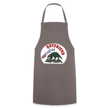 English boy dad pangolin - Cooking Apron - grey - Front - AI Model Male 185 dark (185cm)