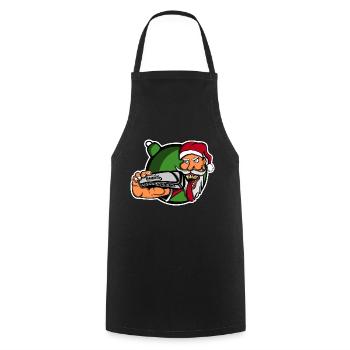 Papa Noel Rat Fink Harmonica Style - Tablier de cuisine - noir - Devant - AI Model Male 185 dark (185cm)