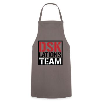 Deeskalationsteam DSKlations Team Farben änderbar - Kochschürze - Grau - Vorne - AI Model Male 185 dark (185cm)