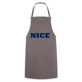Nice - Kochschürze - Grau - Vorne - AI Model Male 185 dark (185cm)
