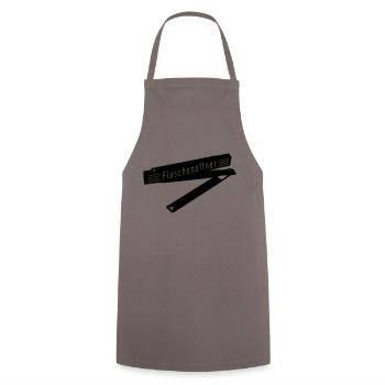 Maßstab Flaschenöffner - Kochschürze - Grau - Vorne - AI Model Male 185 dark (185cm)