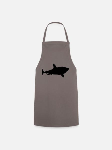 Silhouette de requin - Tablier de cuisine - gris