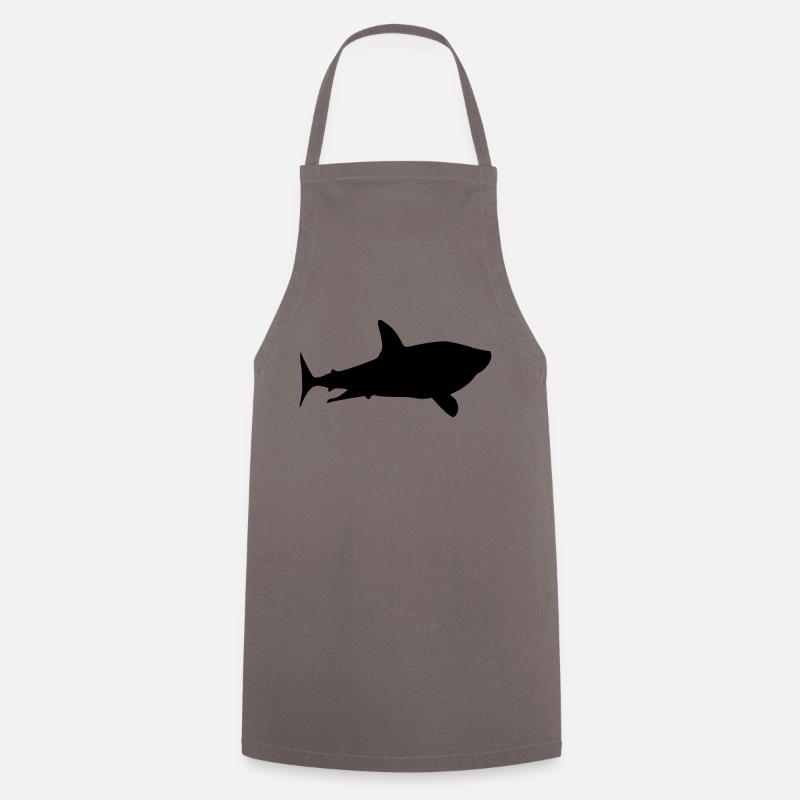 Silhouette de requin - Tablier de cuisine - gris