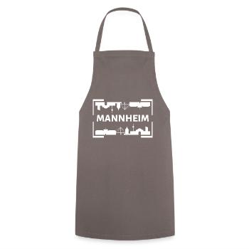 Mannheim Monnem Mannheimat - Kochschürze - Grau - Vorne - AI Model Male 185 dark (185cm)