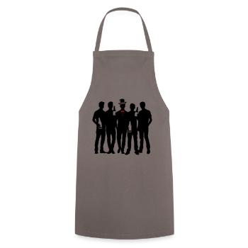 Équipe de palefrenier Bachelor Bachelor - Tablier de cuisine - gris - Devant - AI Model Male 185 dark (185cm)