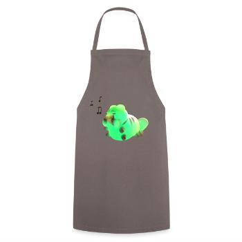 La petite chenille mignonne accueille le lever du soleil avec elle - Tablier de cuisine - gris - Devant - AI Model Male 185 dark (185cm)