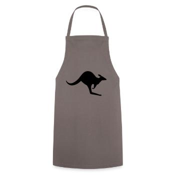 Australian Kangaroo - Cooking Apron - grey - Front - AI Model Male 185 dark (185cm)