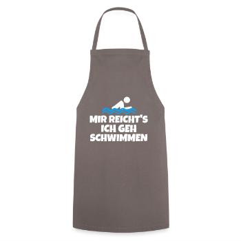 Mir reichts ich geh schwimmen Wassersport - Kochschürze - Grau - Vorne - AI Model Male 185 dark (185cm)