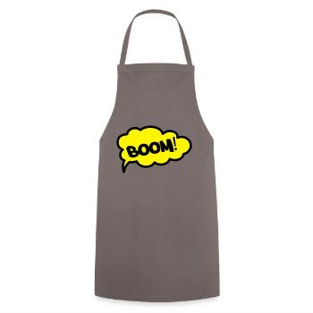 boom2 - Kochschürze - Grau - Vorne - AI Model Male 185 dark (185cm)