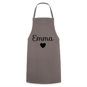 Emma - Cooking Apron - grey - Front - AI Model Male 185 dark (185cm)
