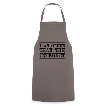 I Am Older Than The Internet - Cooking Apron - grey - Front - AI Model Male 185 dark (185cm)