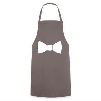 Fly Bow Tie Loop Cross Binder Suit - Cooking Apron - grey - Front - AI Model Male 185 dark (185cm)