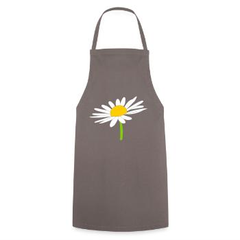 Margariten rose - Kochschürze - Grau - Vorne - AI Model Male 185 dark (185cm)