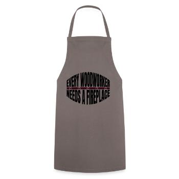 the carpenters funshirt lumber funny carpenter - Cooking Apron - grey - Front - AI Model Male 185 dark (185cm)