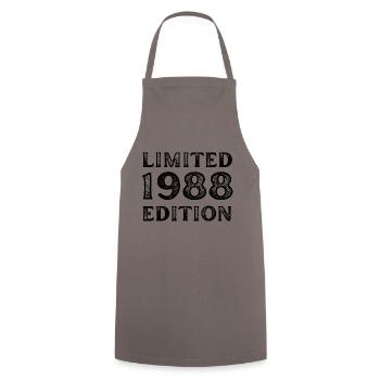 1988 LIMITED EDITION ANNIVERSAIRE METAL FER GRIS - Tablier de cuisine - gris - Devant - AI Model Male 185 dark (185cm)